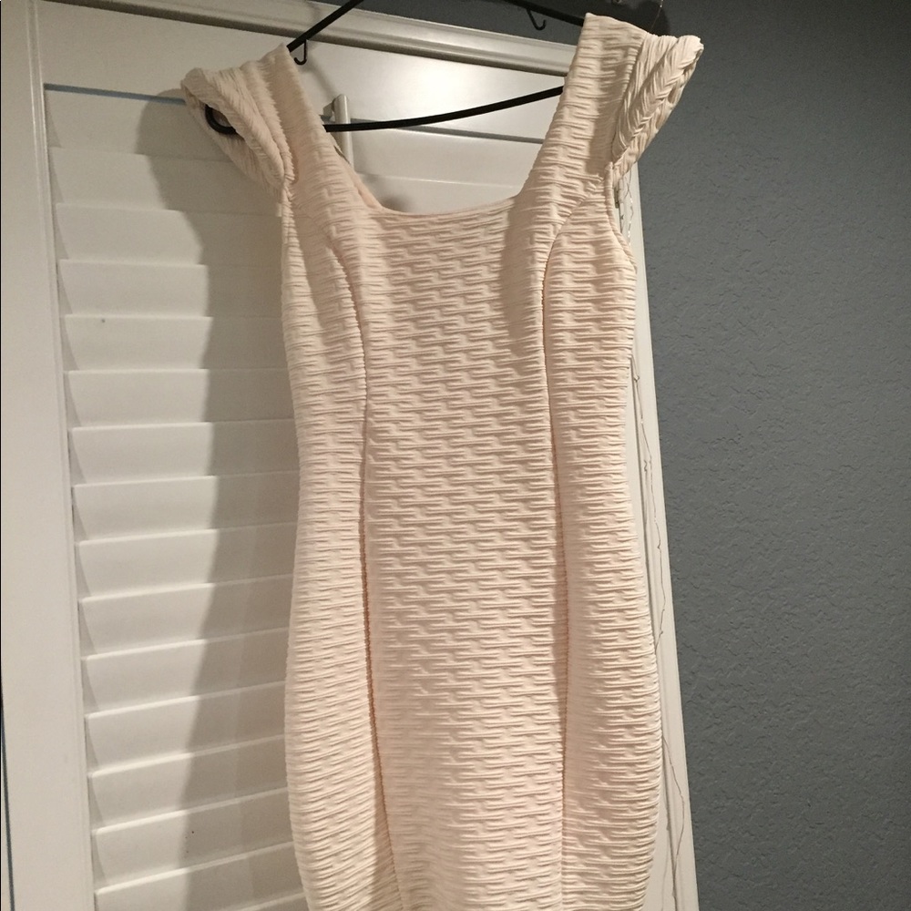 Baby pink business dress